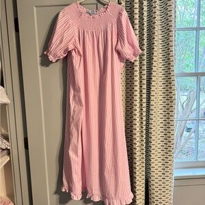 Hill House Home The Caroline Nap Dress in Pink and White Stripe